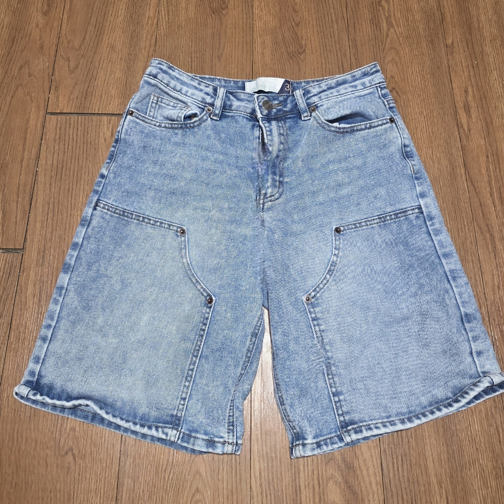 Rebels Light Blue Jean Shorts